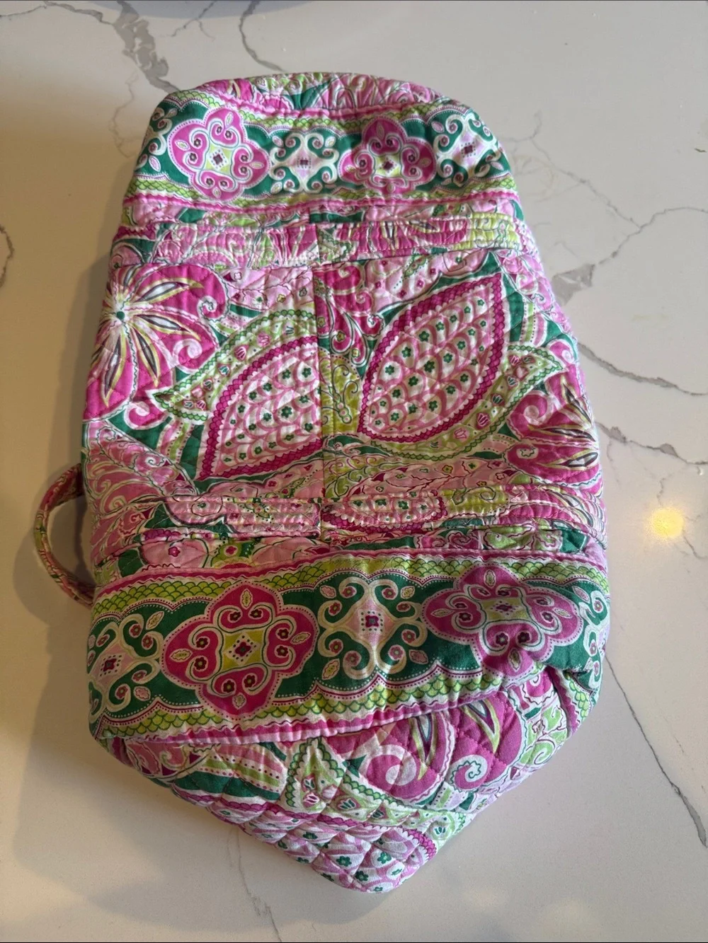 Vera Bradley Pink Paisley Quilted Tote Bag - Floral Pattern MGM - Picture 7 of 8